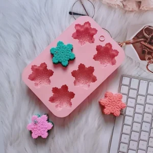 6 Piece Snowflake Silicone Mold Handmade Soap