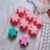 6 Piece Snowflake Silicone Mold Handmade Soap