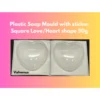 100pcs Heart Shape 50g plastic soap mould