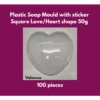 100pcs Heart Shape 50g plastic soap mould
