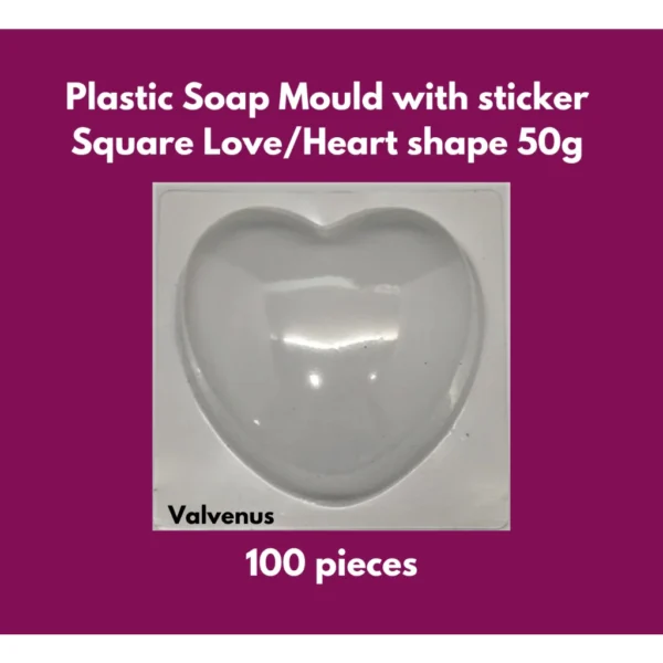 100pcs Heart Shape 50g plastic soap mould