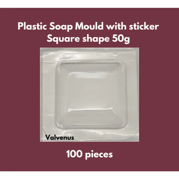 100pcs Square Shape 50g plastic soap mould