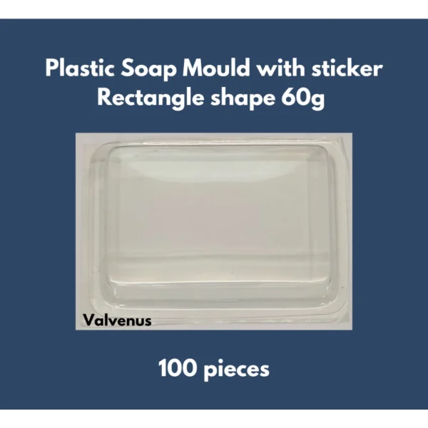 100pcs Square Shape 60g plastic soap mould