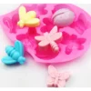 Flowers Butterfly Dragonfly Silicone Mold Handmade Soap