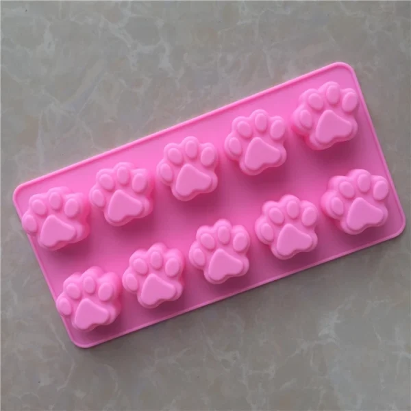 10 Piece Cat Paw Silicone Mold Handmade Soap
