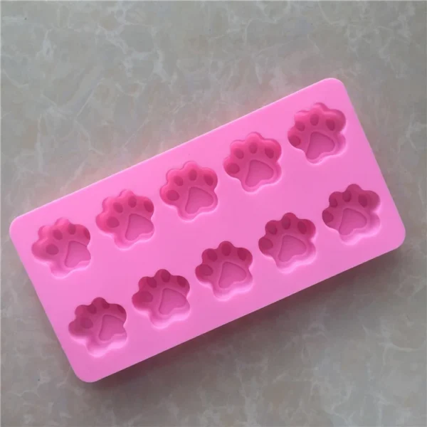 10 Piece Cat Paw Silicone Mold Handmade Soap