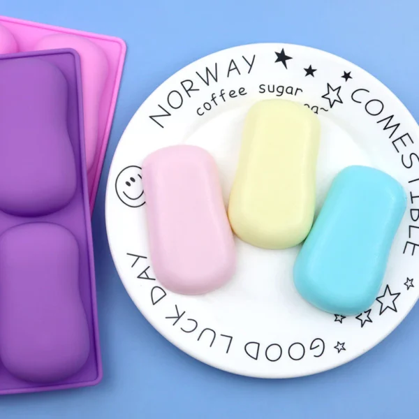 6 Piece Hand Kneaded Shape Silicone Mold Handmade Soap