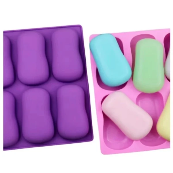 6 Piece Hand Kneaded Shape Silicone Mold Handmade Soap